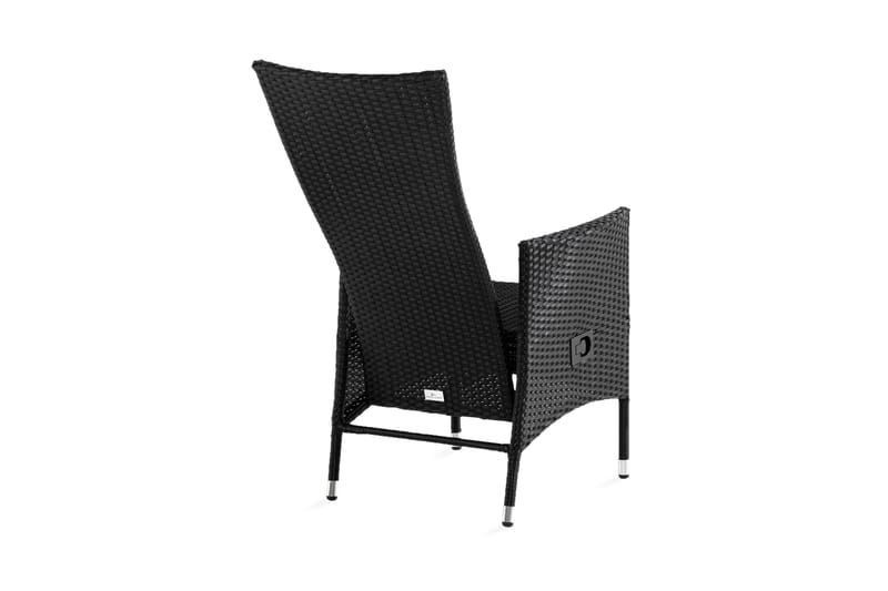 Jenny Säädettävä Ulkoruokatuoli – Säädettävä Nojatuoli Polyrottinkia - Musta - Puutarhakalusteet - Puutarhatuoli - Ulkotilan nojatuolit