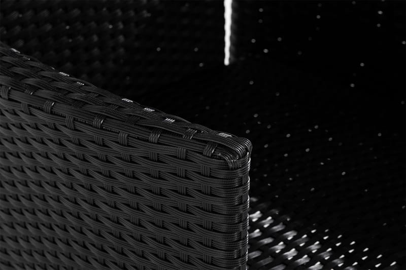 Jenny ulkoruokatuoli, säädettävä – säädettävä ulkonojatuoli polyrottinkia - Musta - Puutarhakalusteet - Puutarhatuoli - Ulkotilan nojatuolit