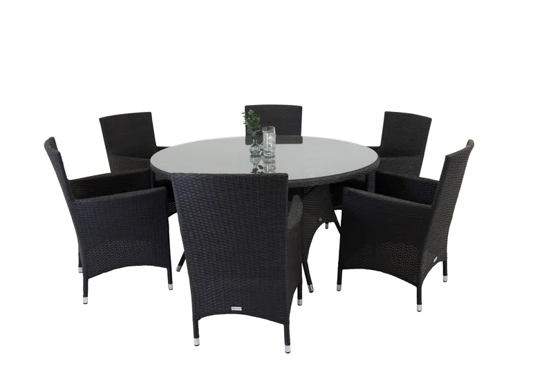 Käsinojallinen tuoli Malin Musta - Venture Home - Puutarhakalusteet - Puutarhatuoli - Ulkotilan nojatuolit