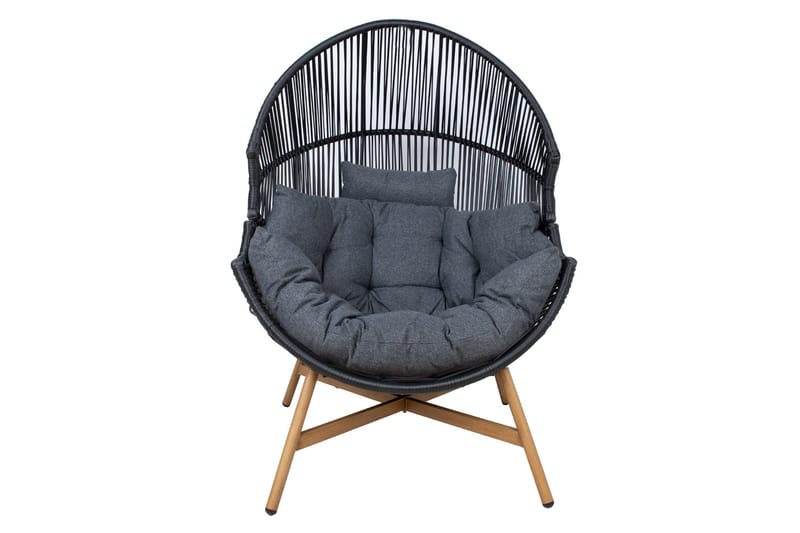 Lepotuoli Helsinki Musta - Puutarhakalusteet - Puutarhatuoli - Ulkotilan nojatuolit