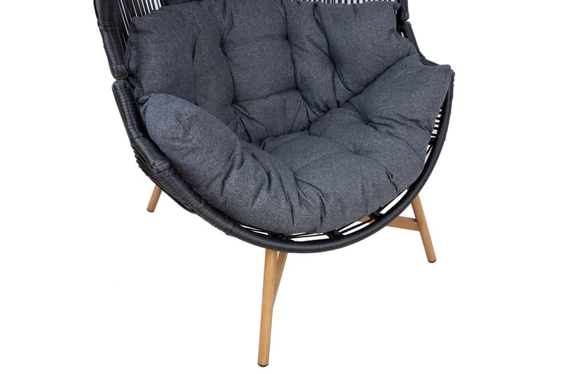 Lepotuoli Helsinki Musta - Puutarhakalusteet - Puutarhatuoli - Ulkotilan nojatuolit