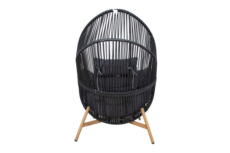 Lepotuoli Helsinki Musta - Puutarhakalusteet - Puutarhatuoli - Ulkotilan nojatuolit