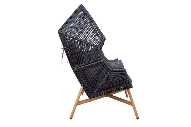 Lepotuoli Helsinki Musta - Puutarhakalusteet - Puutarhatuoli - Ulkotilan nojatuolit