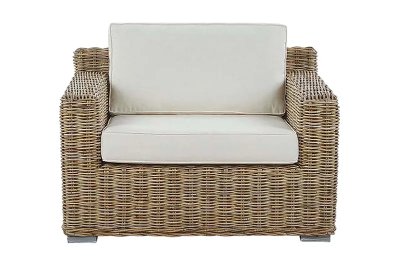 Nojatuoli Apriliana 2-pak - Polyrottinki/Vaaleanruskea - Puutarhakalusteet - Puutarhatuoli - Ulkotilan nojatuolit