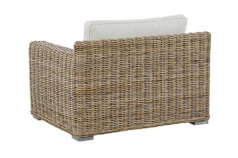 Nojatuoli Apriliana - Polyrottinki/Vaaleanruskea - Puutarhakalusteet - Puutarhatuoli - Ulkotilan nojatuolit