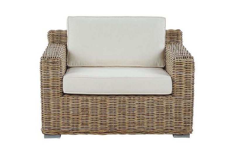 Nojatuoli Apriliana - Polyrottinki/Vaaleanruskea - Puutarhakalusteet - Puutarhatuoli - Ulkotilan nojatuolit