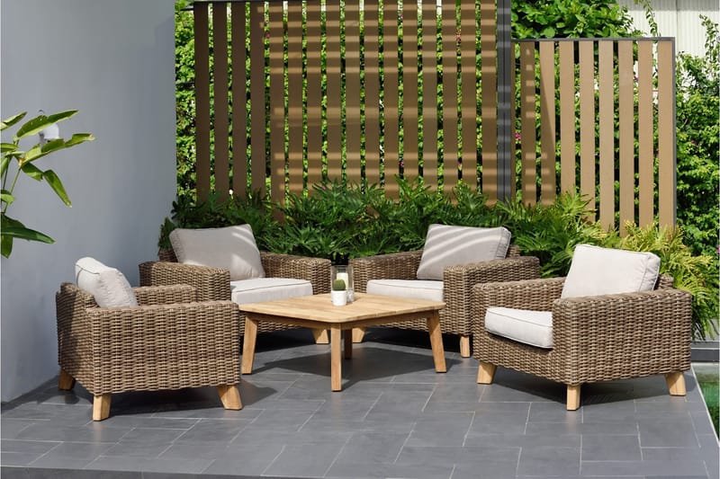 Nojatuoli Barbados - Beige - Puutarhakalusteet - Puutarhatuoli - Ulkotilan nojatuolit