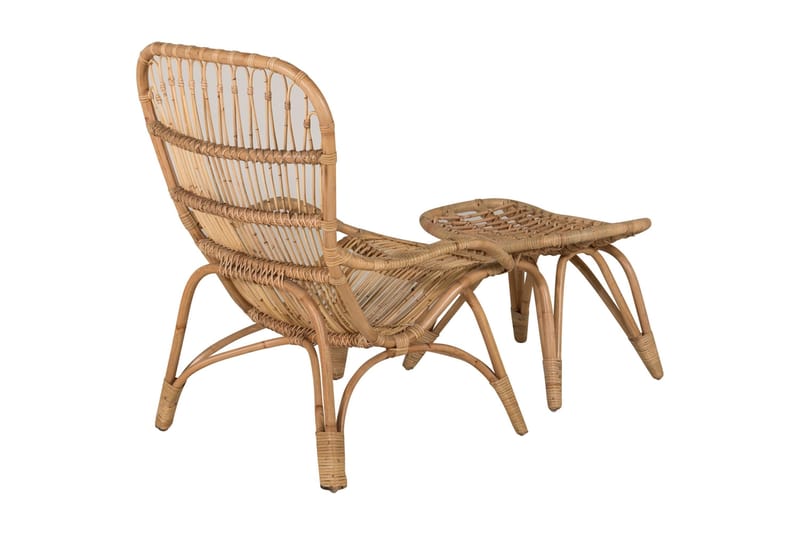 Nojatuoli Ella pehmusteella Puu - Puu/Luonnonväri - Puutarhakalusteet - Puutarhatuoli - Ulkotilan nojatuolit