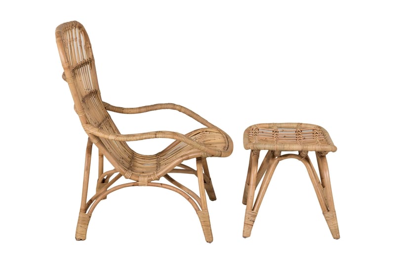 Nojatuoli Ella pehmusteella Puu - Puu/Luonnonväri - Puutarhakalusteet - Puutarhatuoli - Ulkotilan nojatuolit