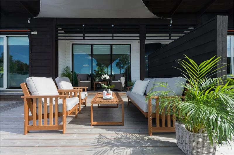 Nojatuoli Gotland Lämpökäsitelty Saarni - Puutarhakalusteet - Puutarhatuoli - Ulkotilan nojatuolit