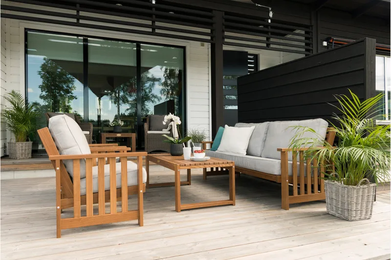 Nojatuoli Gotland Lämpökäsitelty Saarni - Puutarhakalusteet - Puutarhatuoli - Ulkotilan nojatuolit