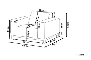 Nojatuoli Hughen 2-pak - Beige - Puutarhakalusteet - Puutarhatuoli - Ulkotilan nojatuolit