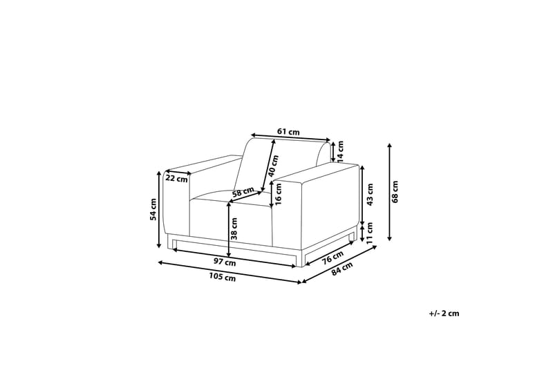 Nojatuoli Hughen 2-pak - Beige / Musta - Puutarhakalusteet - Puutarhatuoli - Ulkotilan nojatuolit