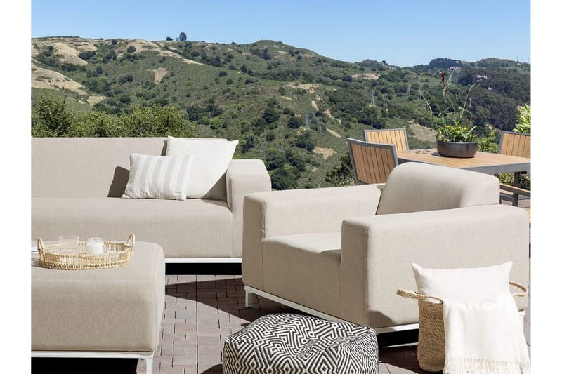 Nojatuoli Hughen 2-pak - Beige - Puutarhakalusteet - Puutarhatuoli - Ulkotilan nojatuolit