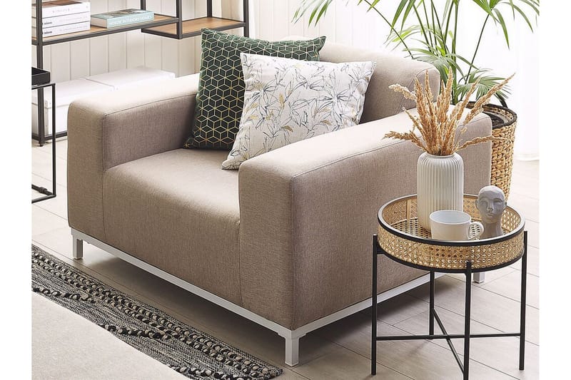 Nojatuoli Hughen 2-pak - Beige - Puutarhakalusteet - Puutarhatuoli - Ulkotilan nojatuolit