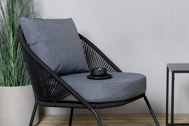 Nojatuoli Lindos Musta - Venture Home - Puutarhakalusteet - Puutarhatuoli - Ulkotilan nojatuolit