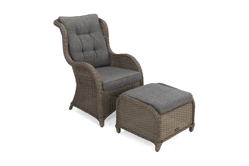 Nojatuoli Marcus Korkea - Harmaa - Puutarhakalusteet - Puutarhatuoli - Ulkotilan nojatuolit