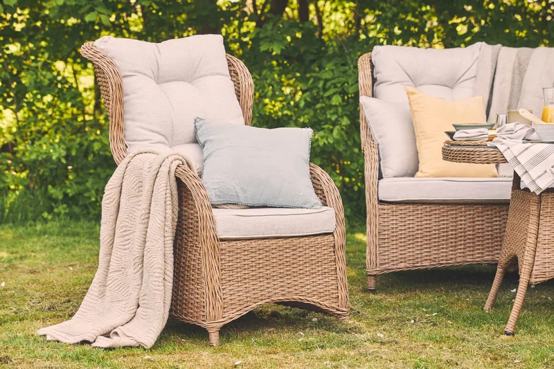 Nojatuoli Marcus Korkea - Luonnonväri - Puutarhakalusteet - Puutarhatuoli - Karmituoli ulos