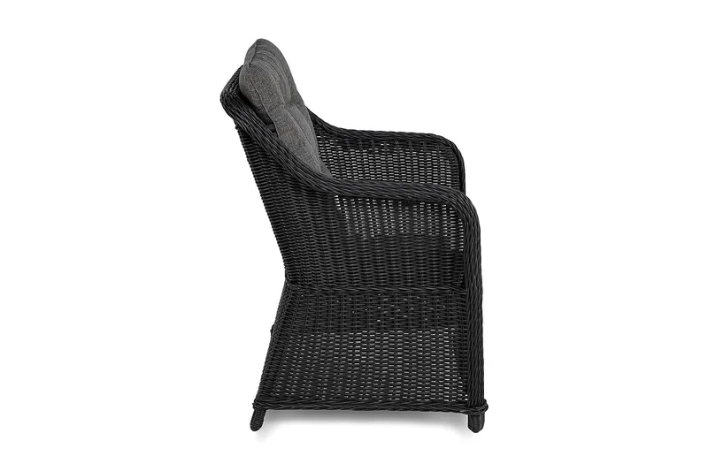 Nojatuoli Marcus pehmusteella - Musta - Puutarhakalusteet - Puutarhatuoli - Ulkotilan nojatuolit