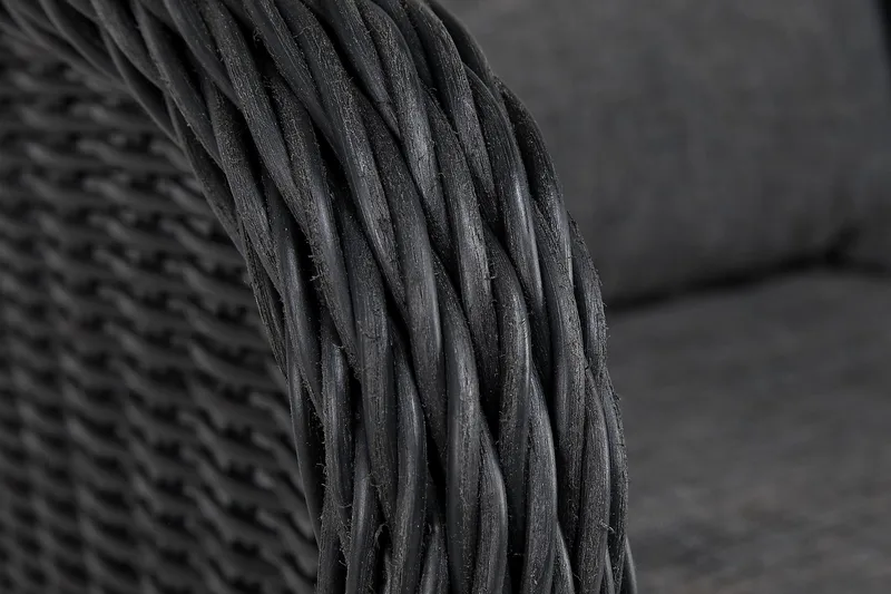 Nojatuoli Marcus pehmusteella - Musta - Puutarhakalusteet - Puutarhatuoli - Ulkotilan nojatuolit