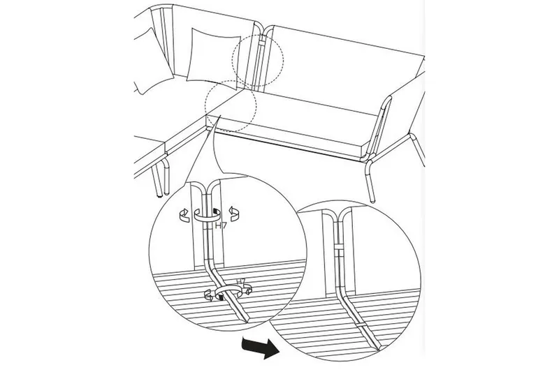 Nojatuoli Usteryd - Harmaa - Puutarhakalusteet - Puutarhatuoli - Ulkotilan nojatuolit