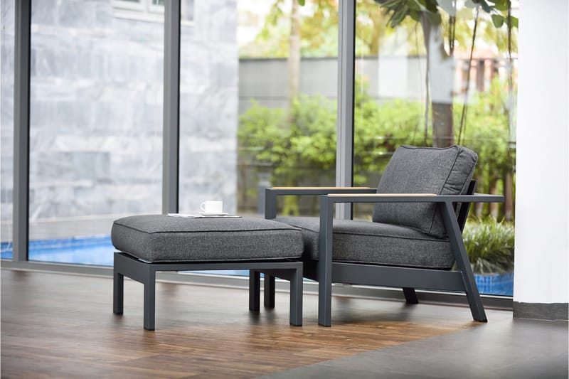 Nojatuoli Palau - Harmaa - Puutarhakalusteet - Puutarhatuoli - Ulkotilan nojatuolit