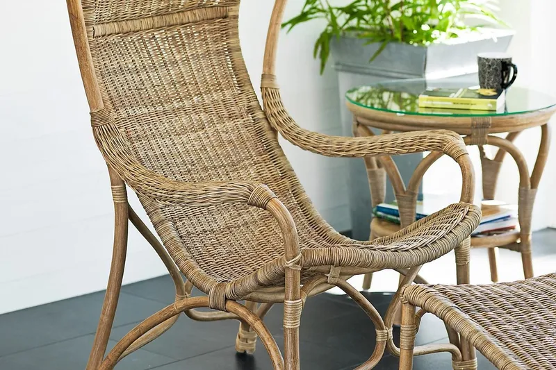 Nojatuoli Praktö Luonnonrottinki - Puutarhakalusteet - Puutarhatuoli - Ulkotilan nojatuolit