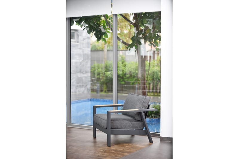 Nojatuoli Palau - Harmaa - Puutarhakalusteet - Puutarhatuoli - Ulkotilan nojatuolit