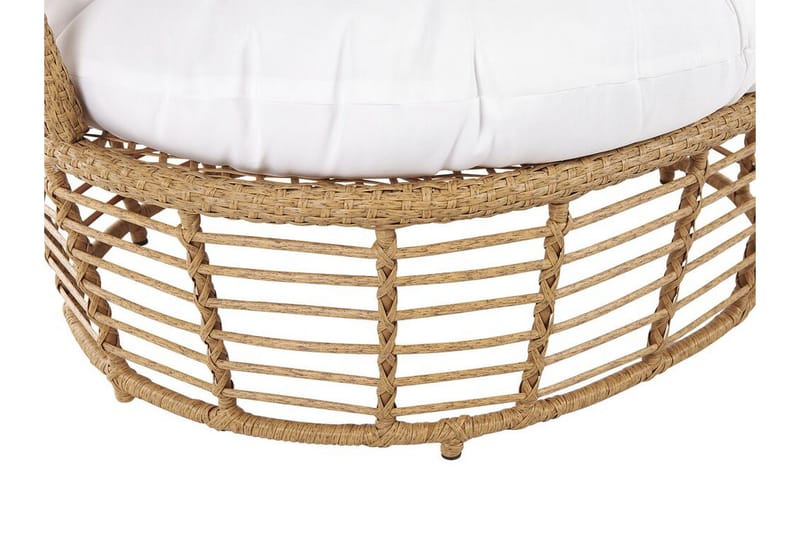 Puutarhanojatuoli Polyrottinki Luonnonväri/Valkoinen LIDO - Puu/Luonnonväri - Puutarhakalusteet - Puutarhatuoli - Ulkotilan nojatuolit