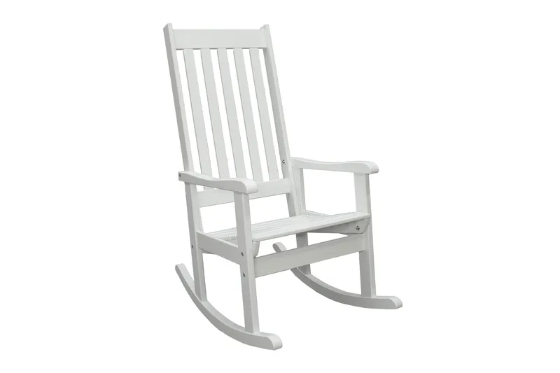 Savann Keinutuoli Valkoinen - Harmaa - Puutarhakalusteet - Puutarhatuoli - Ulkotilan nojatuolit