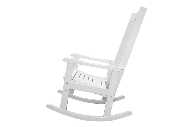 Savann Keinutuoli Valkoinen - Harmaa - Puutarhakalusteet - Puutarhatuoli - Ulkotilan nojatuolit