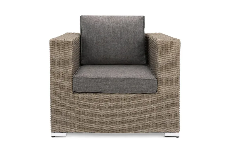 Terassinojatuoli Marcus pehmusteella - Harmaa - Puutarhakalusteet - Puutarhatuoli - Ulkotilan nojatuolit