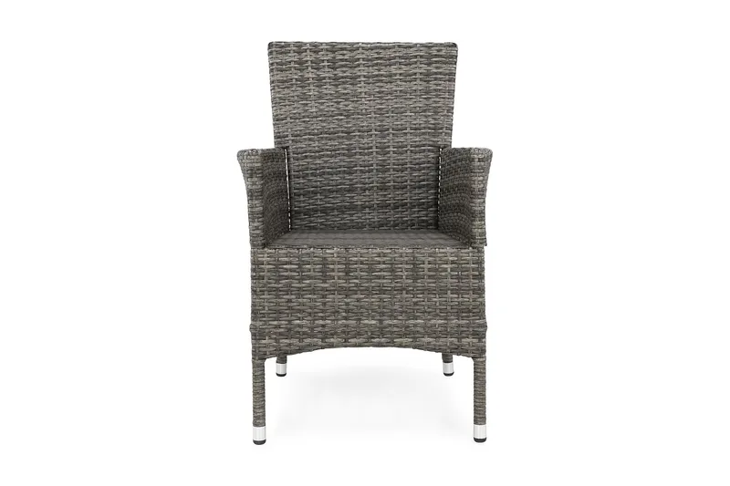 Thor-ulkonojaistuin – lounge-nojaistuin ulkokalusteet polyrottingista - Musta / Harmaa - Puutarhakalusteet - Puutarhatuoli - Ulkotilan nojatuolit