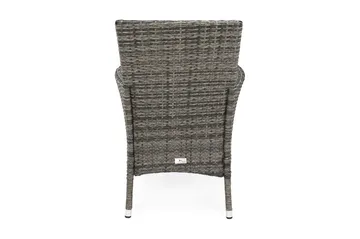 Thor-ulkonojaistuin – lounge-nojaistuin ulkokalusteet polyrottingista - Musta / Harmaa - Puutarhakalusteet - Puutarhatuoli - Ulkotilan nojatuolit