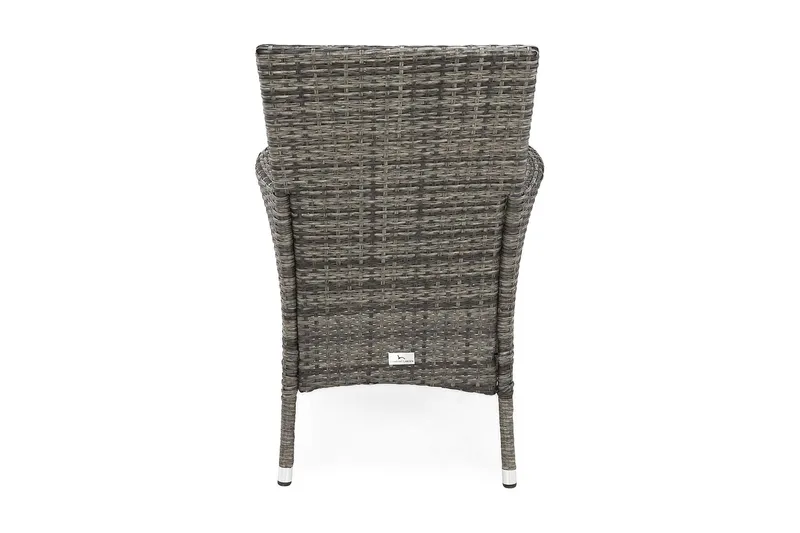 Thor-ulkonojaistuin – lounge-nojaistuin ulkokalusteet polyrottingista - Musta / Harmaa - Puutarhakalusteet - Puutarhatuoli - Ulkotilan nojatuolit