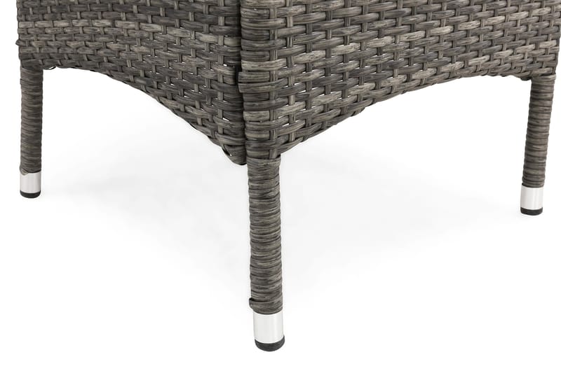 Thor-ulkonojaistuin – lounge-nojaistuin ulkokalusteet polyrottingista - Musta / Harmaa - Puutarhakalusteet - Puutarhatuoli - Ulkotilan nojatuolit