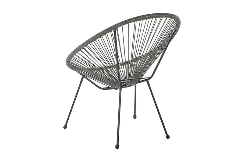 Tuoli Cayaco 2-pak - Polyrottinki / tummanharmaa - Puutarhakalusteet - Puutarhatuoli - Ulkotilan nojatuolit