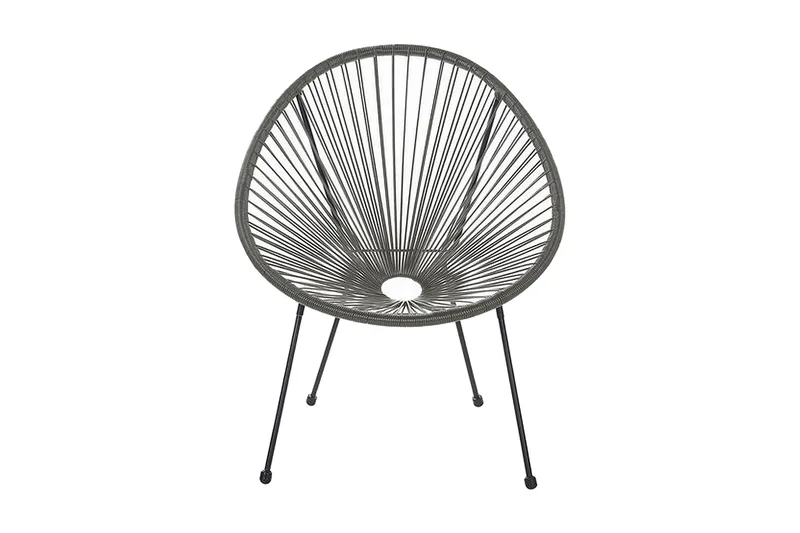 Tuoli Cayaco 2-pak - Polyrottinki / tummanharmaa - Puutarhakalusteet - Puutarhatuoli - Ulkotilan nojatuolit