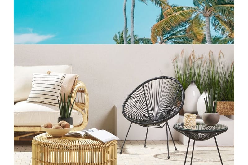 Tuoli Cayaco - Polyrottinki / musta - Puutarhakalusteet - Puutarhatuoli - Ulkotilan nojatuolit