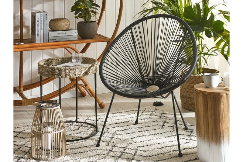 Tuoli Cayaco - Polyrottinki / musta - Puutarhakalusteet - Puutarhatuoli - Ulkotilan nojatuolit