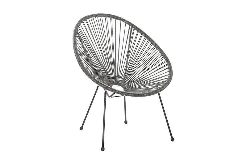 Tuoli Cayaco - Polyrottinki / tummanharmaa - Puutarhakalusteet - Puutarhatuoli - Ulkotilan nojatuolit