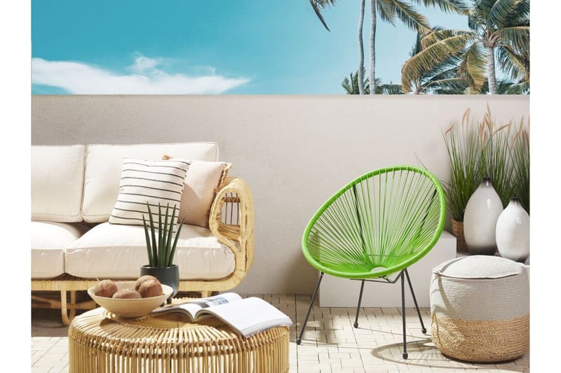 Tuoli Cayaco - Polyrottinki / vihreä - Puutarhakalusteet - Puutarhatuoli - Ulkotilan nojatuolit