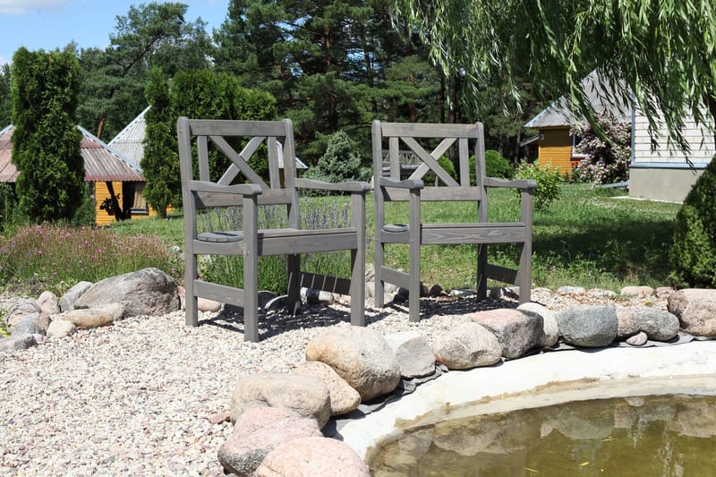 Ulkonojatuoli Olivo - Harmaa - Puutarhakalusteet - Puutarhatuoli - Ulkotilan nojatuolit