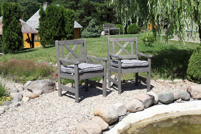 Ulkonojatuoli Olivo - Harmaa - Puutarhakalusteet - Puutarhatuoli - Ulkotilan nojatuolit