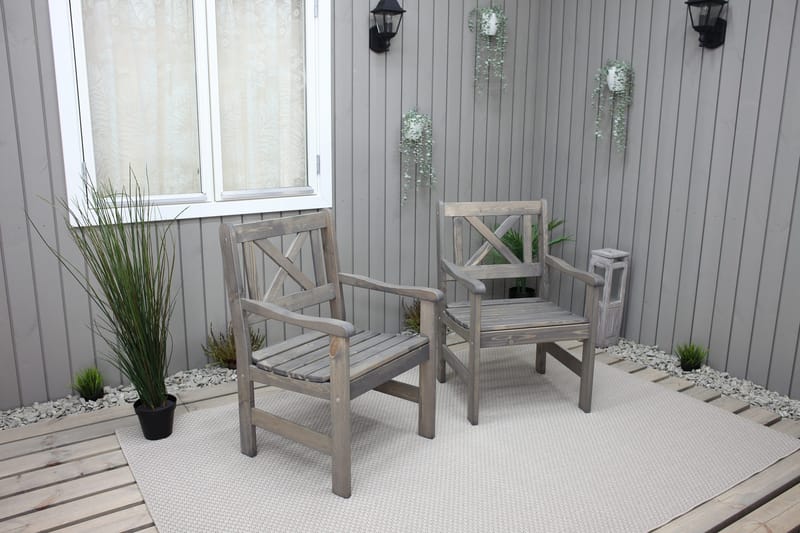 Ulkonojatuoli Olivo - Harmaa - Puutarhakalusteet - Puutarhatuoli - Ulkotilan nojatuolit