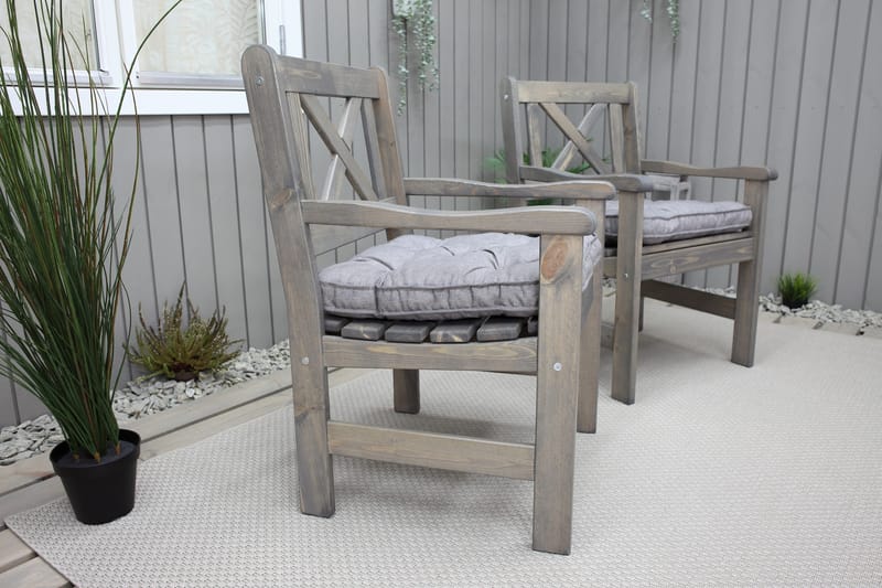 Ulkonojatuoli Olivo - Harmaa - Puutarhakalusteet - Puutarhatuoli - Ulkotilan nojatuolit