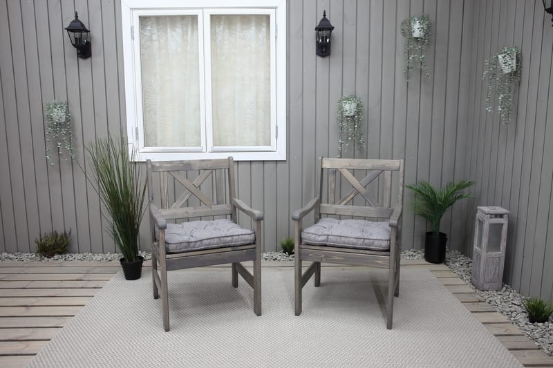 Ulkonojatuoli Olivo - Harmaa - Puutarhakalusteet - Puutarhatuoli - Ulkotilan nojatuolit