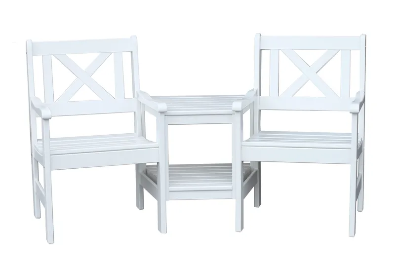 Ulkonojatuoli Olivo - Valkoinen - Puutarhakalusteet - Puutarhatuoli - Ulkotilan nojatuolit