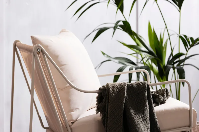 Usteryd Ulkonoja­tuoli Beige - Harmaa - Puutarhakalusteet - Puutarhatuoli - Ulkotilan nojatuolit