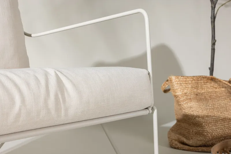 Usteryd Ulkonoja­tuoli Beige - Harmaa - Puutarhakalusteet - Puutarhatuoli - Ulkotilan nojatuolit